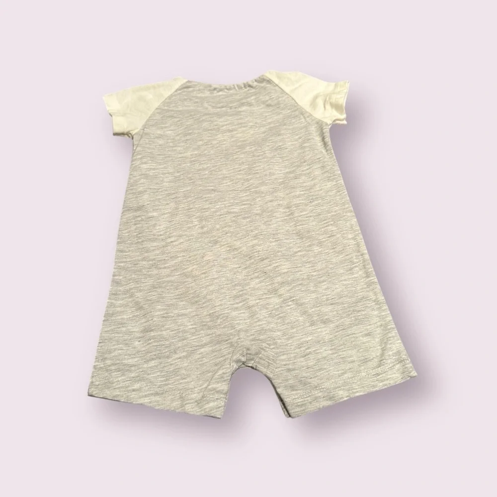 NWT Nike Gray and Cream Baby Romper Size 6 Months
